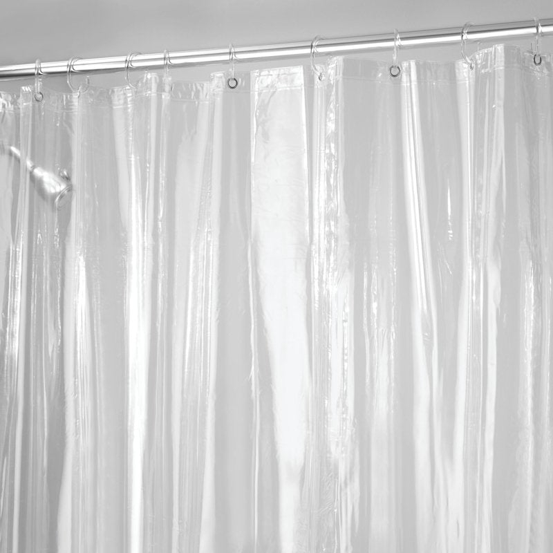 Clear Vinyl Shower Curtain Liner with Grommets & Weighted Hem - 72x96 Inches