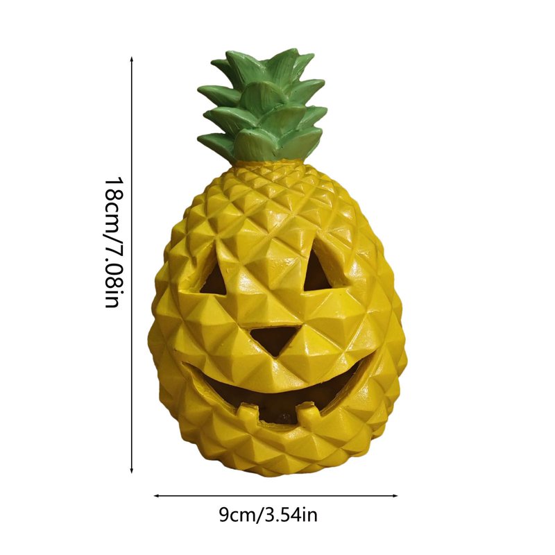 Halloween Pineapple Pumpkin Lantern - Indoor Outdoor Shatterproof Decor - Variation #368A