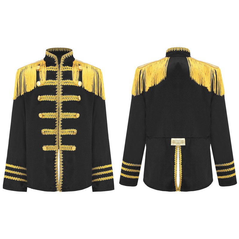 Kids Boys 1960s British Rock Star Zipper Jacket - Black, Size 12