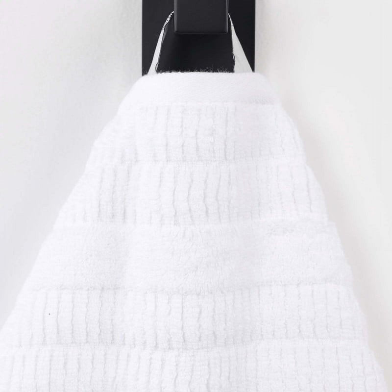 White Face Towel Set of 12 - Soft, Quick-Dry Cotton Washcloths - Superior Mika