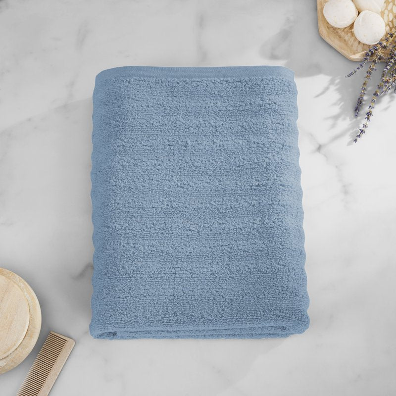 Mainstays Performance Bath Towel - Blue Linen, 30 x 54 Inches, Quick Dry