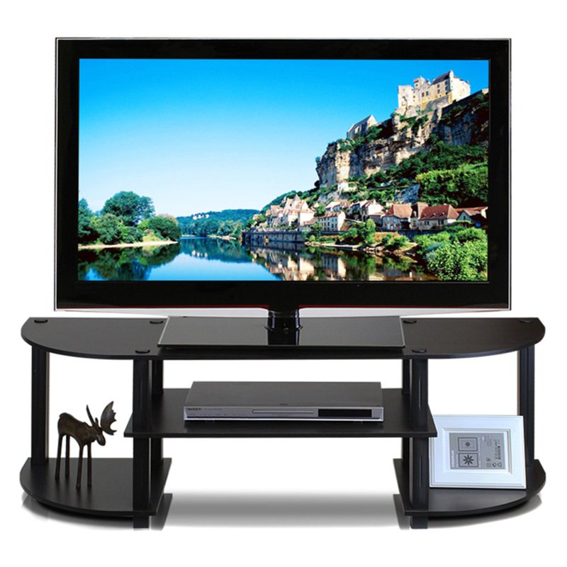 Wide TV Entertainment Center with Open Shelves - Multiple Colors