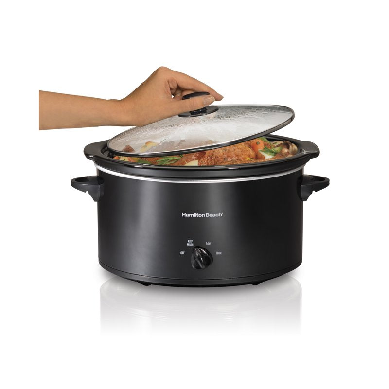 5 Qt Slow Cooker with Removable Stoneware Pot - Black