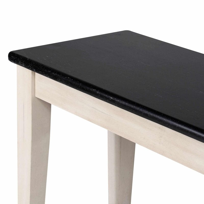 Shaker Backless Dining Bench - European Black Ash & Antique White