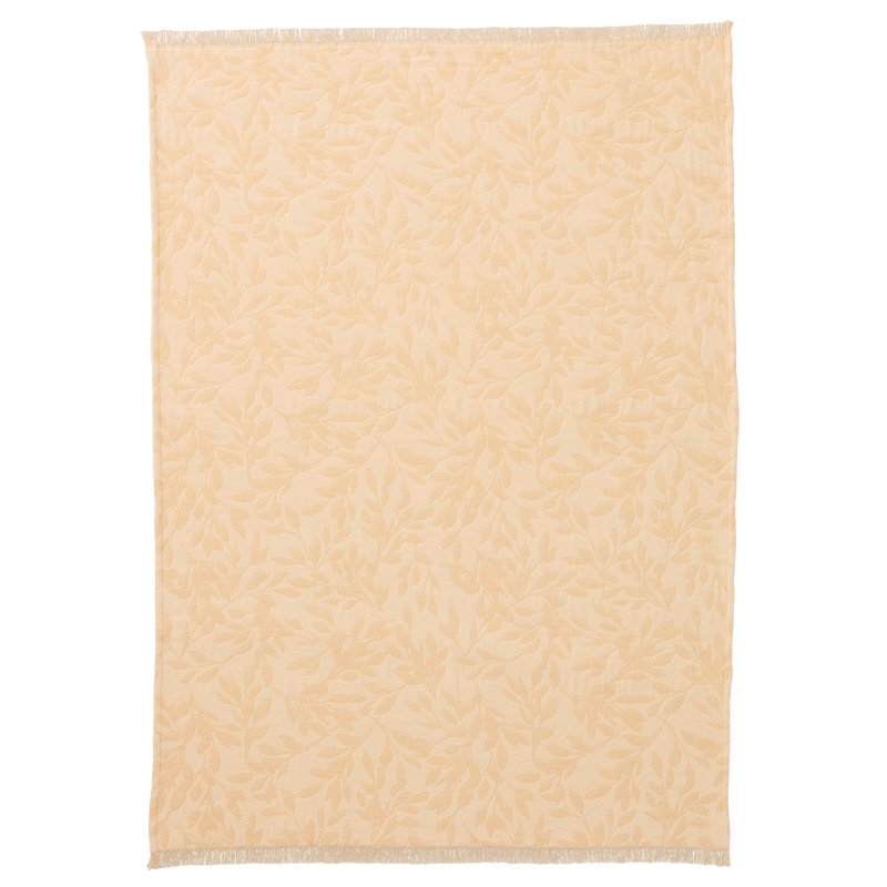 Better Homes & Gardens Woven Chenille Botanical Throw Blanket - UK Butter - 50x72 in