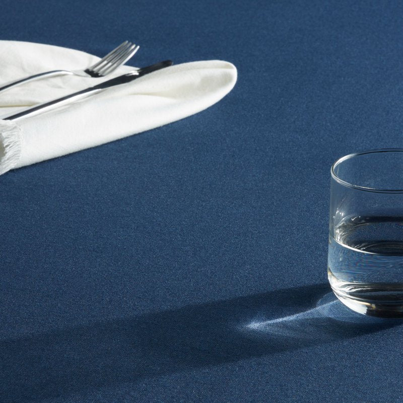 Navy Fabric Tablecloth - 70" Round, 2 Pack
