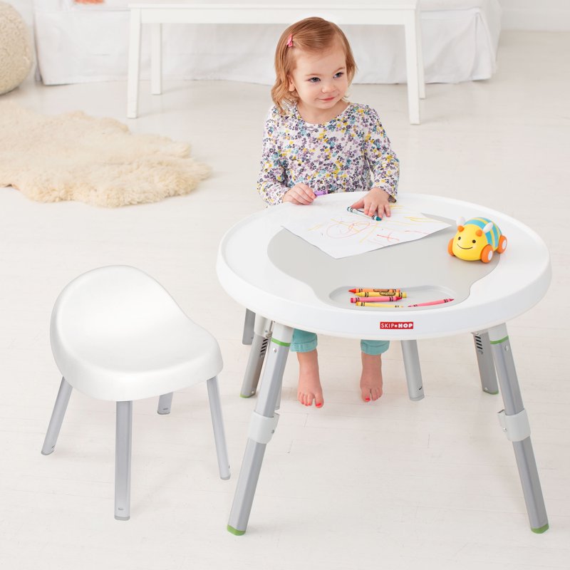Kids Chair Set - Ergonomic Design with Metal Legs - White