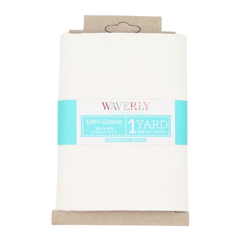 White Cotton Fabric 1 Yard Pack - Quilting & Sewing Material, 44" Wide - 2 Pack