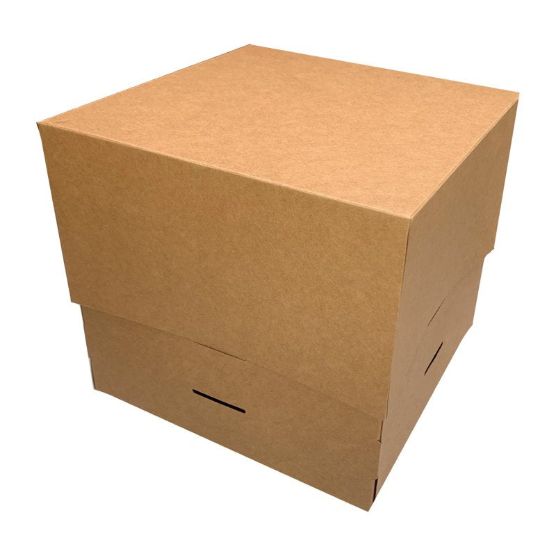 Adjustable Cake Box - 8" x 8" x 6" - Kraft - Single