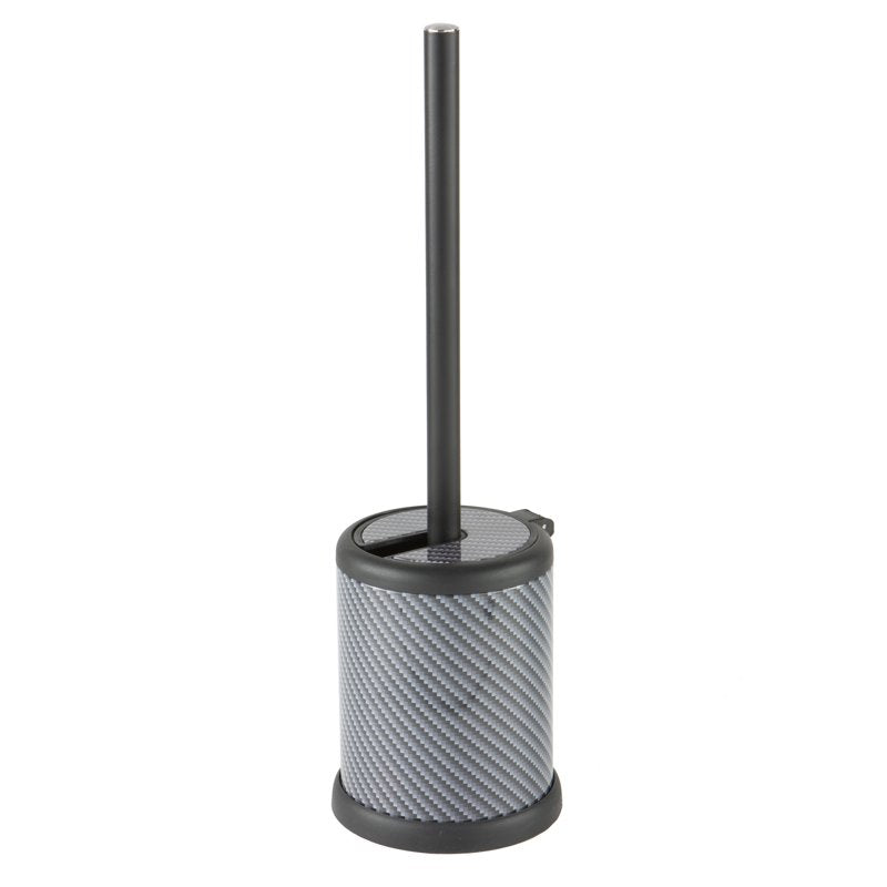 Self Closing Toilet Brush and Holder Set - Carbon - Bathroom Accessory