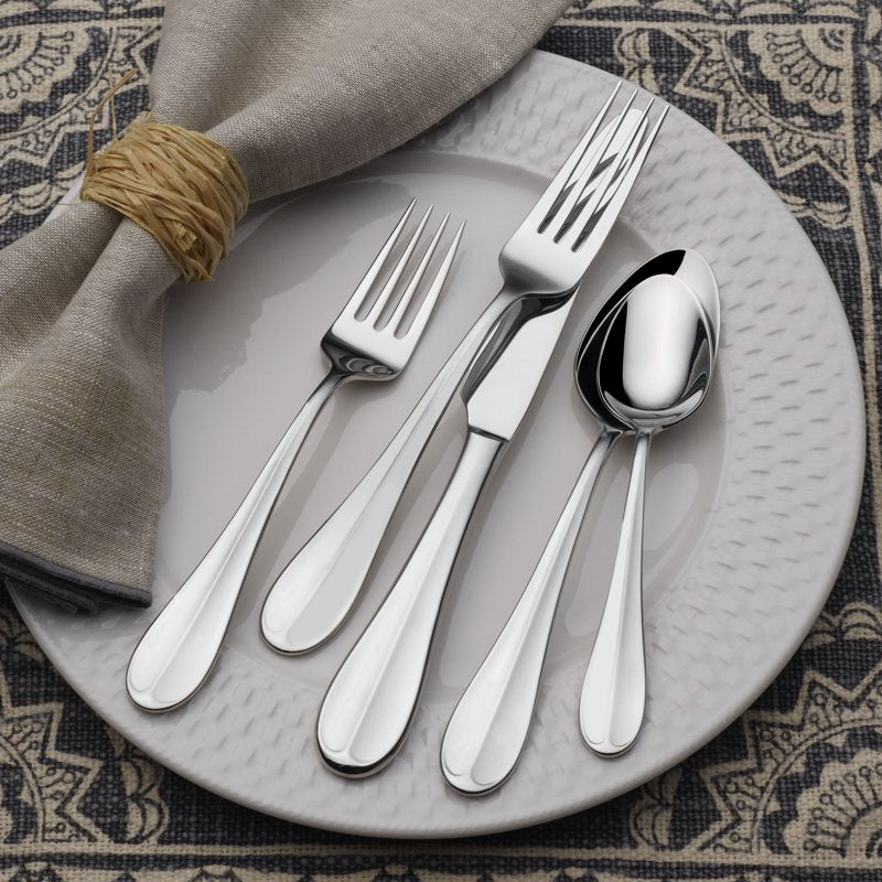 18/10 Stainless Steel 45-Piece Flatware Set - Service for 8