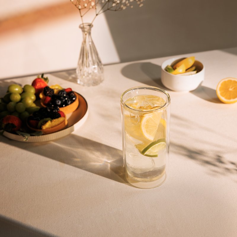 16 oz Double Wall Drinking Glass - 2 Pack