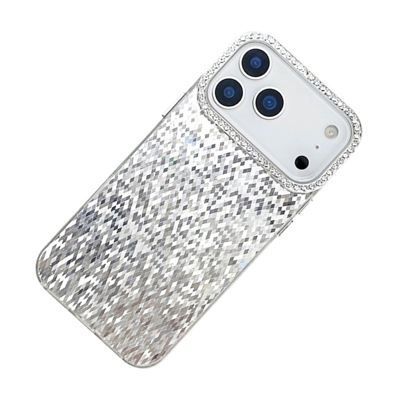 White Glam Protective Phone Case for iPhone 17 Pro - Blue Variation