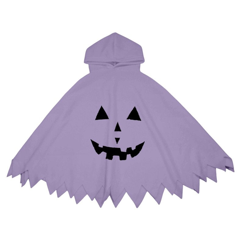Kids Ghost Face Costume Cape - Unisex Hooded Dress Up Dress - Purple, 10-12 Years