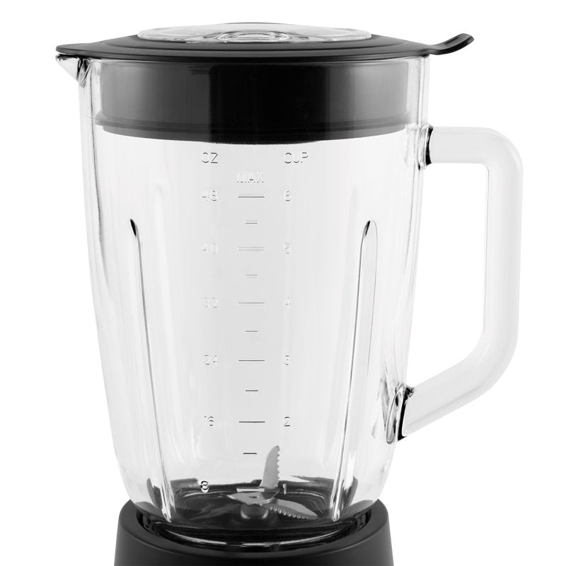 5-Speed Glass Blender with 48 Oz Jar - 500W Ice-Crushing Kitchen Appliance