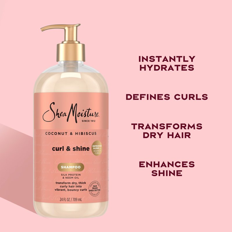 Coconut and Hibiscus Shampoo for Thick Curly Hair - 24 fl oz