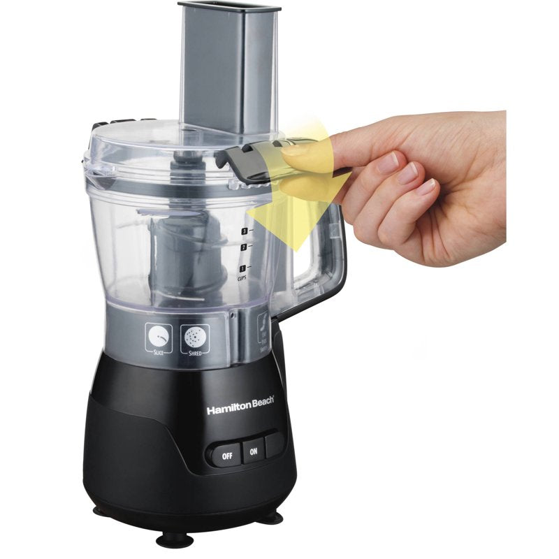 Compact 4-Cup Food Processor with Stack & Snap Assembly
