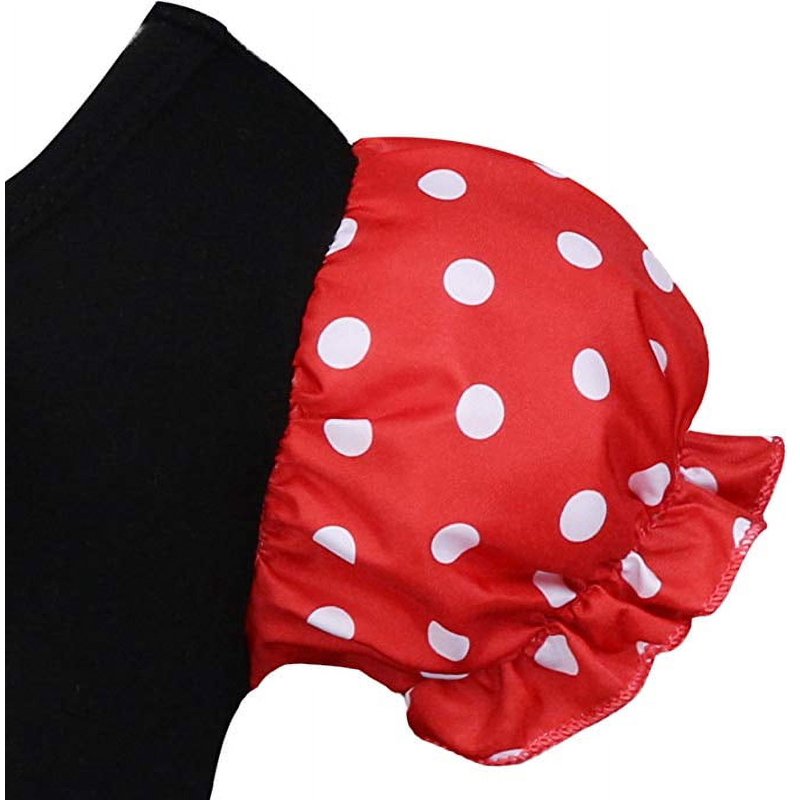 Red Toddler Girls Polka Dot Tutu Dress with Mouse Ear Headband - 12-18 Months