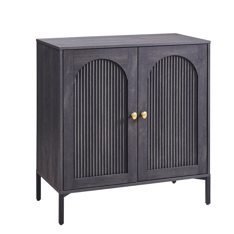 Wooden Buffet Cabinet with Storage - 34" Tall, Grey