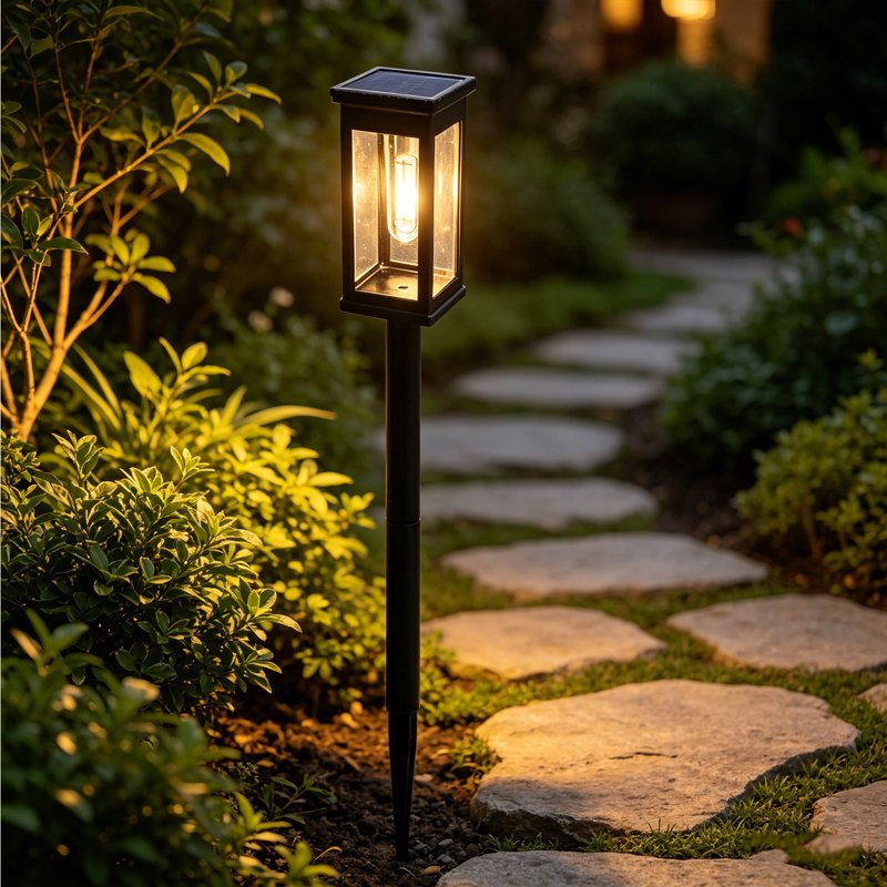 Outdoor Solar Garden Stake Light L - Waterproof Ambient Pathway Lighting