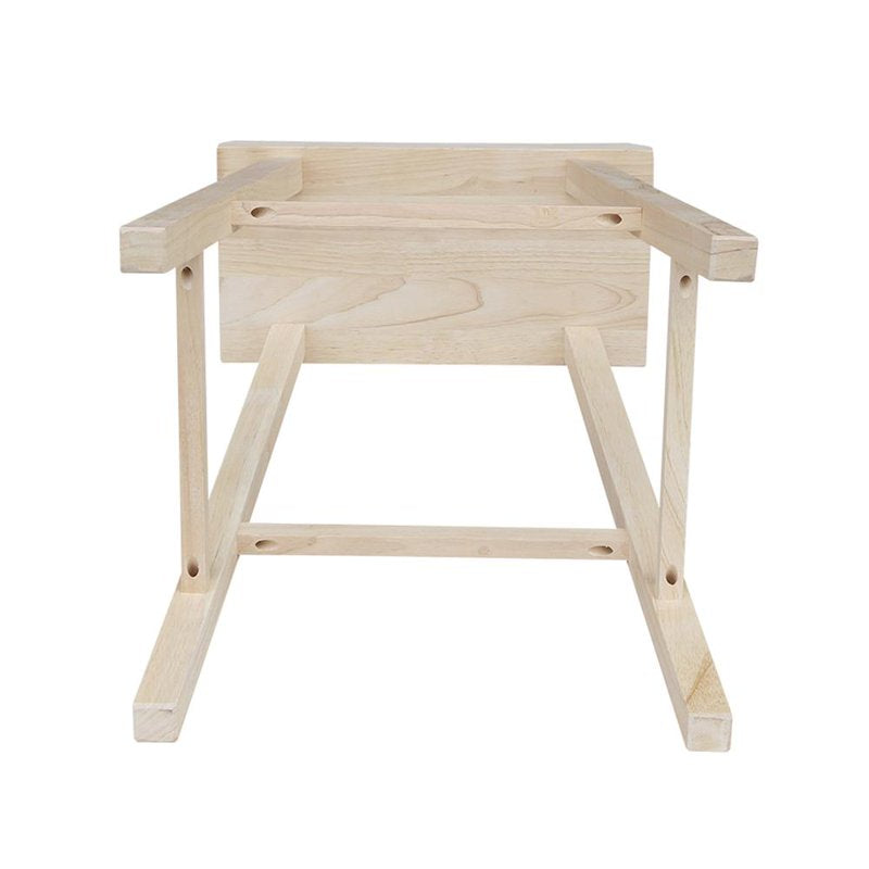 29-Inch Saddle Seat Stool - Unfinished Solid Hardwood