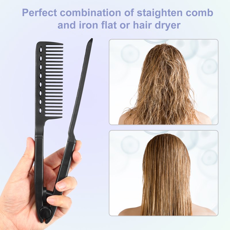 Heat-Resistant Hair Straightening Comb for All Hair Types