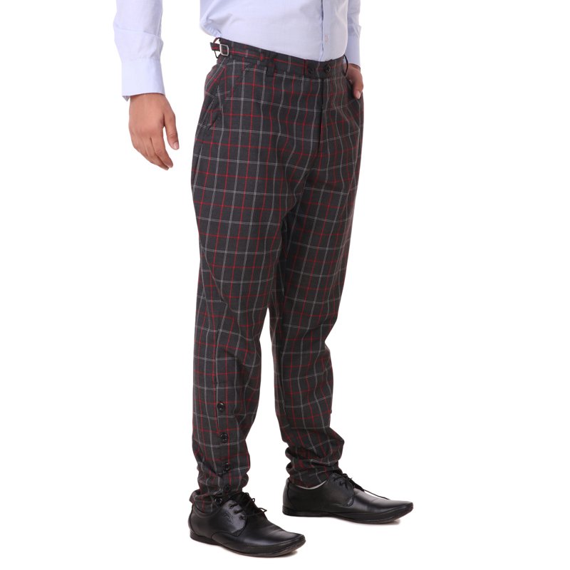 Men's Steampunk Victorian Jodhpur Costume Pants - Black, Medium