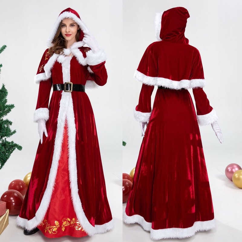 Women's Christmas Erogenous Costume - Red, XL