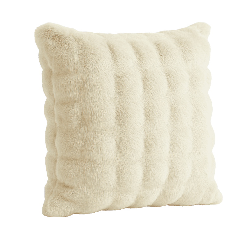 Better Homes & Gardens Bubble Fur Throw Pillow 22x22 in Papyrus Beige - Decorative Cushion