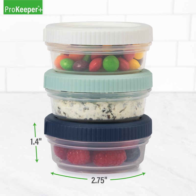 Snack Storage Containers - 3-Pack, ½ Cup, Leak-Proof, BPA-Free
