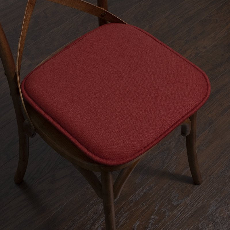 Memory Foam Chair Pads 6-Pack - Wine Jacquard Cover