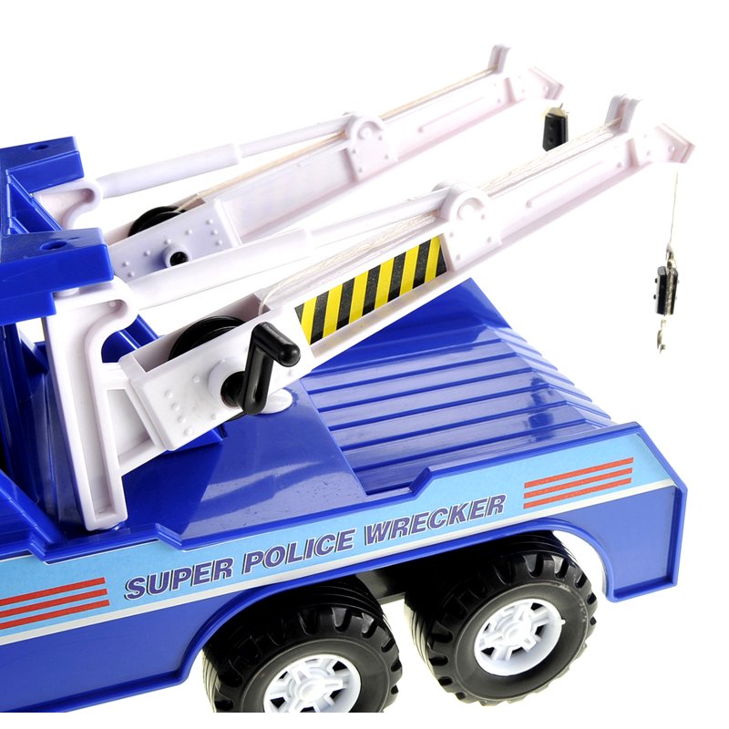 Heavy Duty Police Tow Truck Toy with Friction Power - Multicolor
