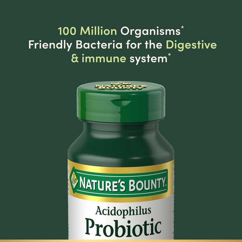 Probiotic Acidophilus Tablets - Digestive Health Supplement, 100 Count, 2 Pack