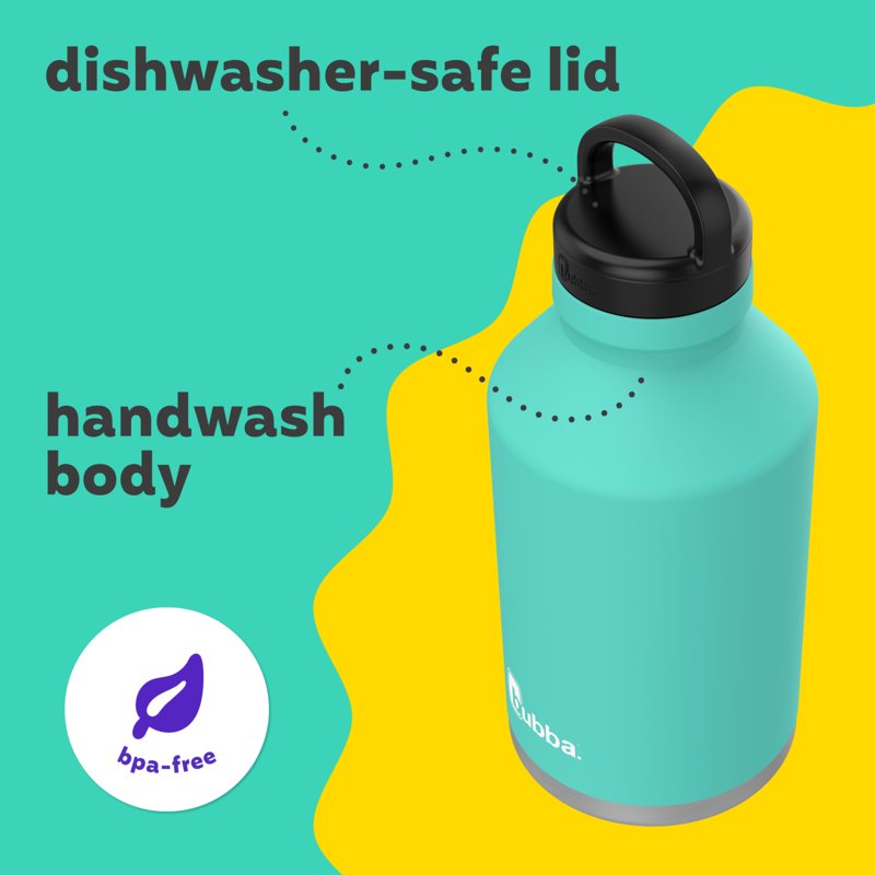 64oz Insulated Stainless Steel Growler with Wide Mouth Lid - Island Teal