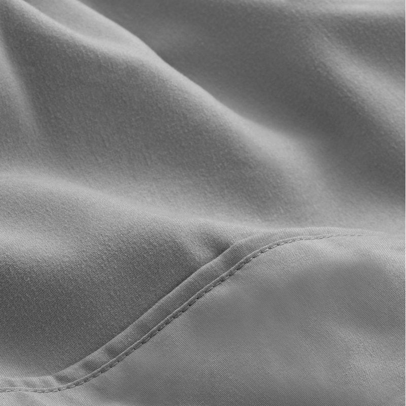 King Microfiber Bed in a Bag Set - Dark Blue & Light Gray Bedding
