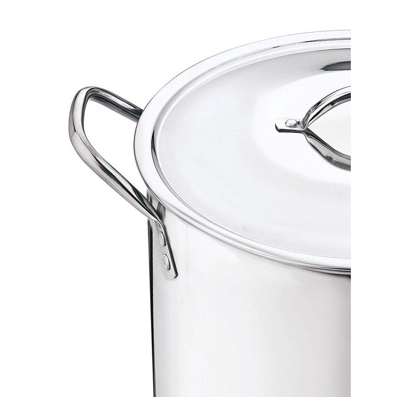 12-Quart Stainless Steel Stock Pot with Metal Lid
