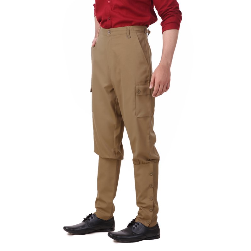 Men's Victorian Steampunk Airship Pants Khaki M - Costume Trousers
