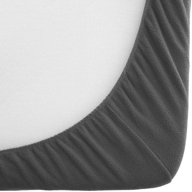 Twin Fleece Fitted Sheet Set - Plush Polar Fleece, Deep Pocket, 2 Pack, Gray