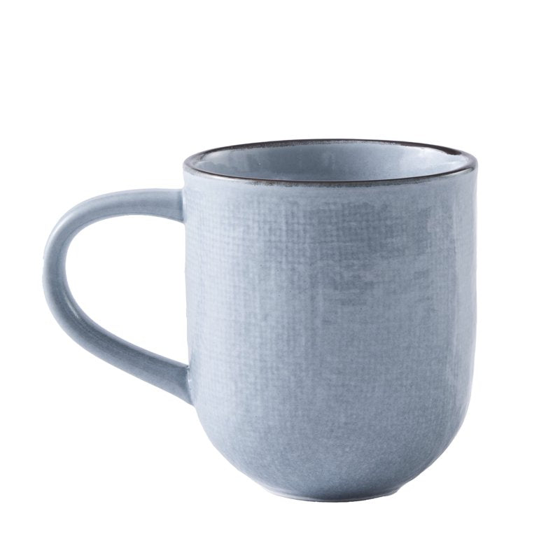Denim Stoneware Mug - 4 Pack, 14 oz, Dishwasher & Microwave Safe