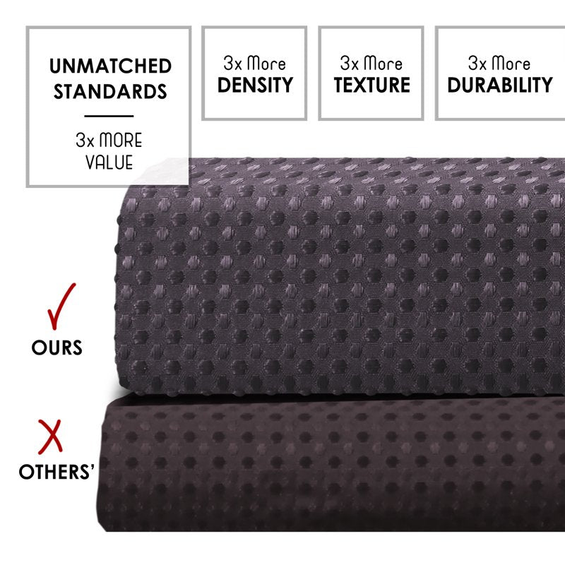 (2 Pack) LammaLoe Purple Waffle Weave Heavy Duty Fabric Shower Curtain - 72x72 Inches, Hotel Luxury Style