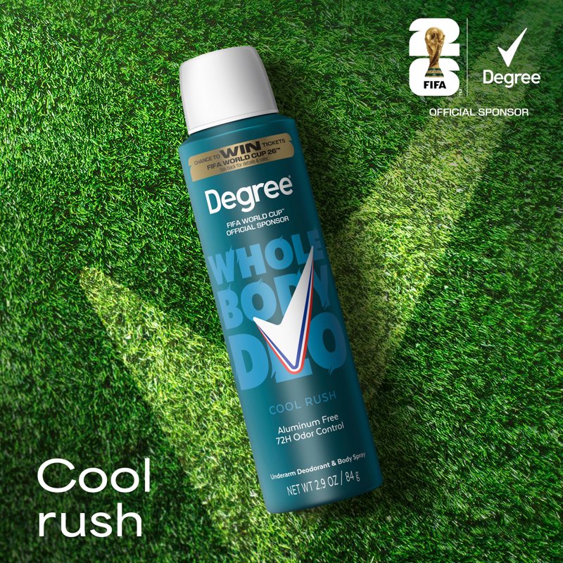 Whole Body Deodorant Spray - Aluminum Free, 72H Odor Protection, Cool Rush Scent, 2.9 oz