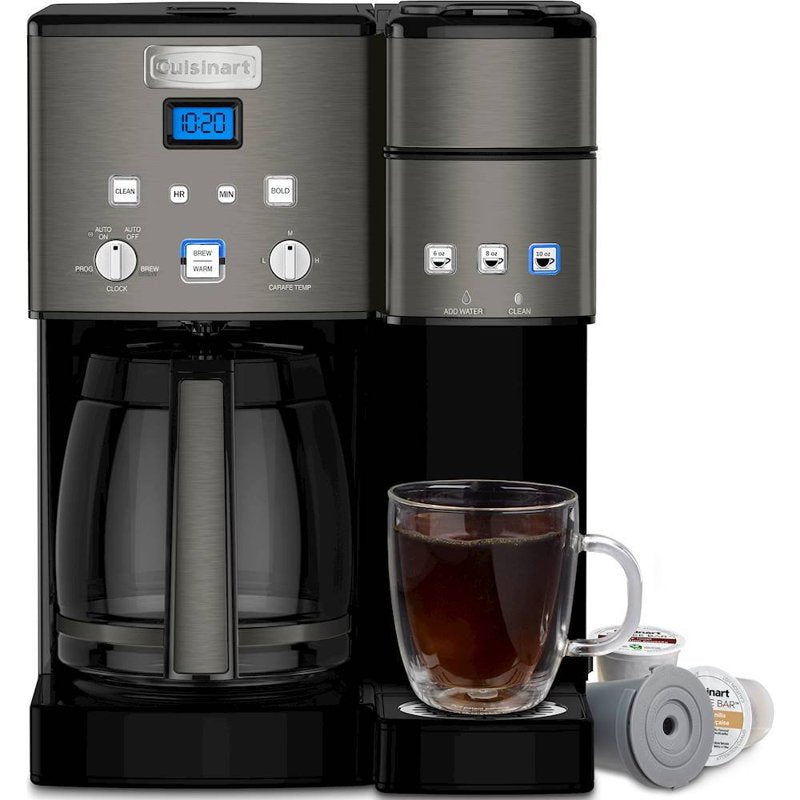 12-Cup Coffeemaker & Single-Serve Brewer - Black