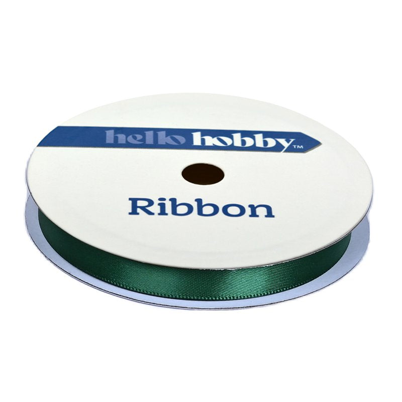 Satin Ribbon 3/8 Inch Forest Green - 6 Yards Craft Gift Wrap Decoration