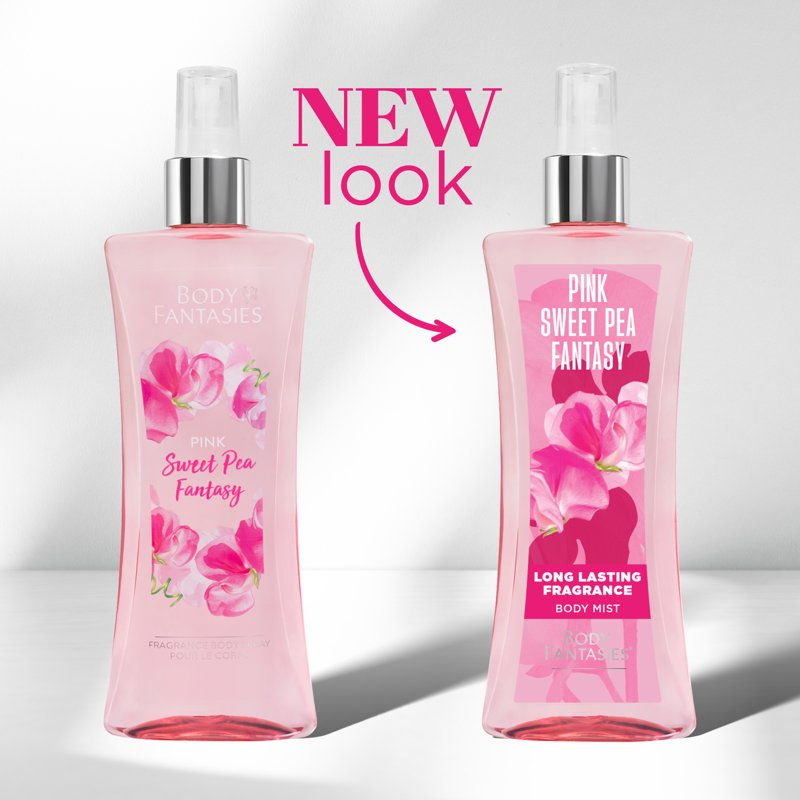 Pink Sweet Pea Fantasy Fragrance Body Spray - Long Lasting Feminine Scent