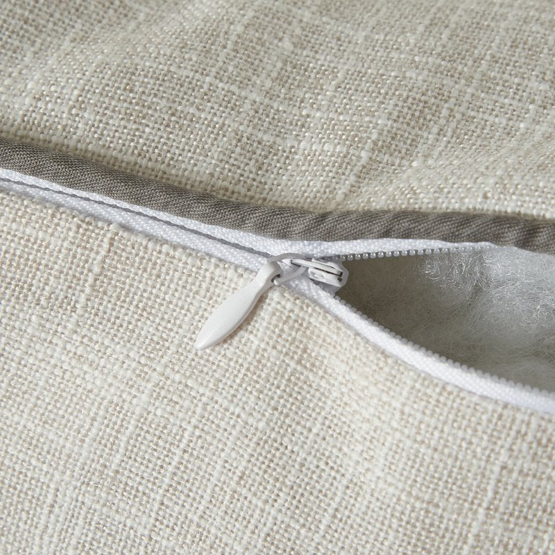 Mainstays Welcome Home Embroidered Faux Linen Throw Pillow - Gray, 14x20