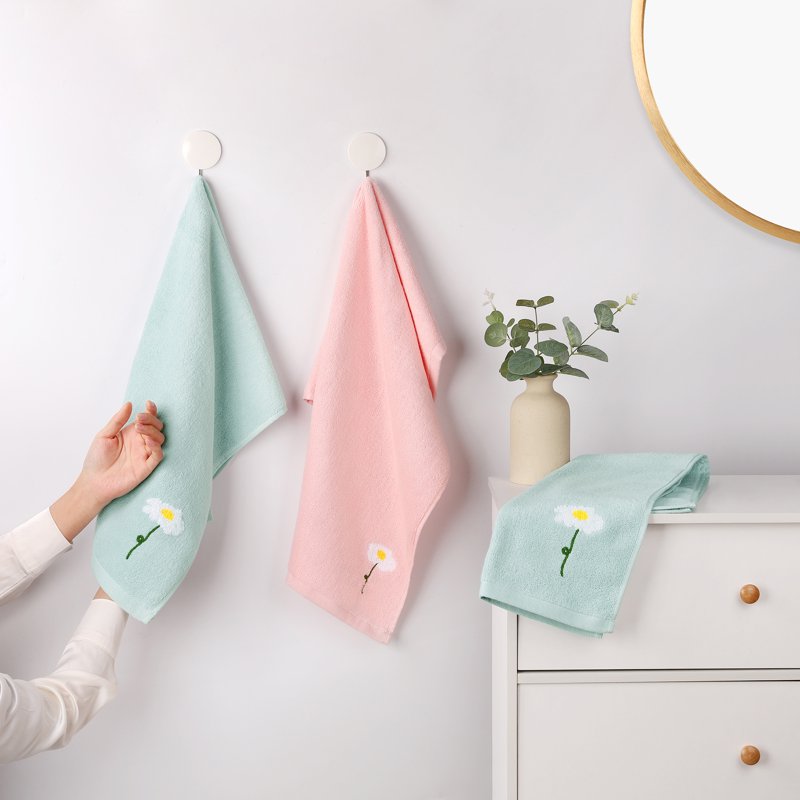 Grey Cotton Hand Towel - Absorbent & Quick-Drying 13x30 Inch - Unique Bargains - Variation of THIS listing