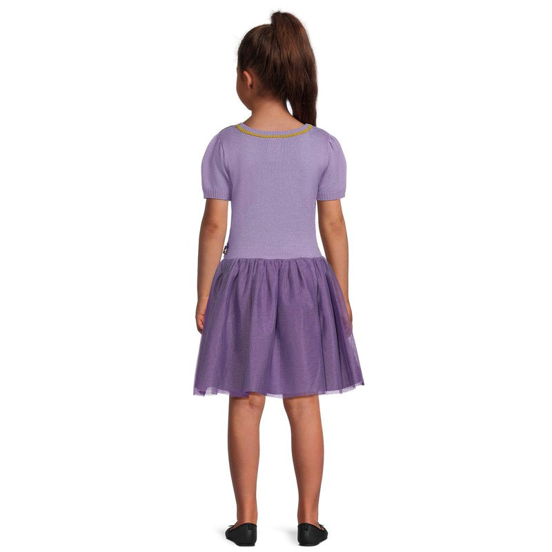 Toddler Girl Purple Cosplay Sweater Dress - Asha 2T Variation