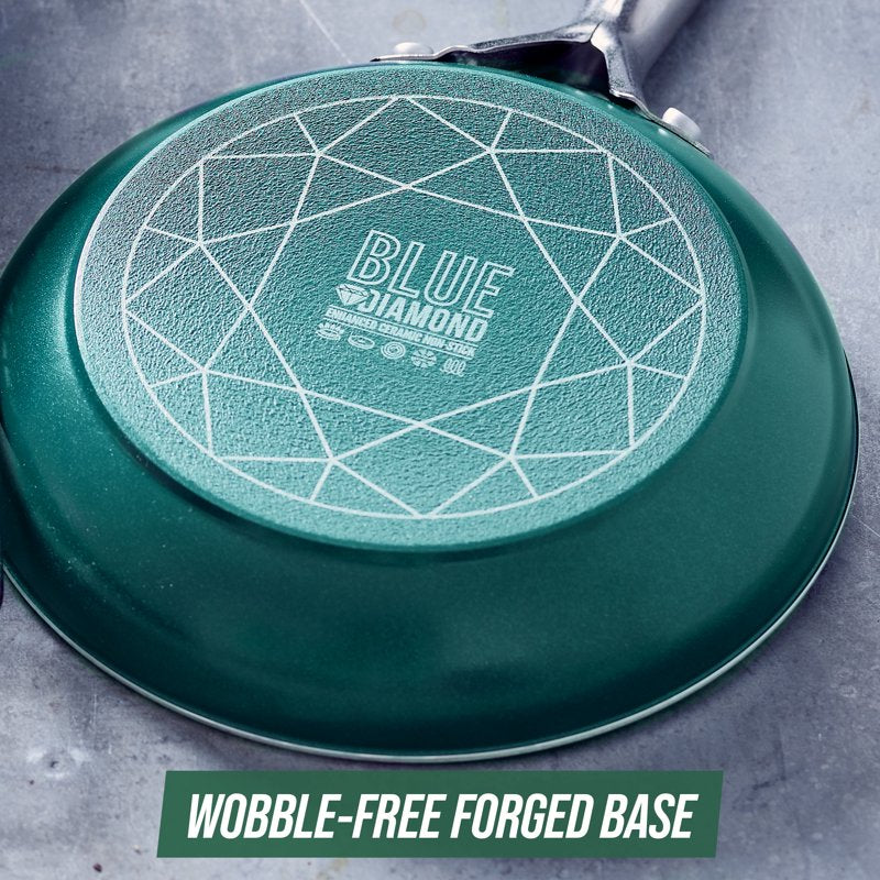 Ceramic Non-Stick Cookware Set - 12-Piece Green