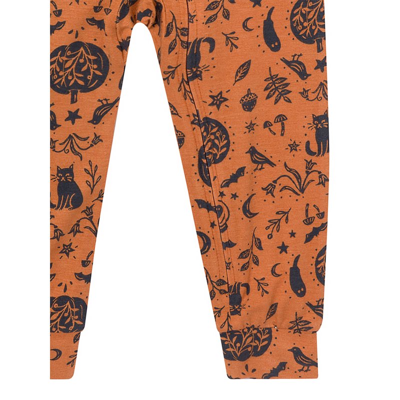 Orange Baby Pajamas 3T Footless Halloween Sleepwear - Soft, Certified Safe