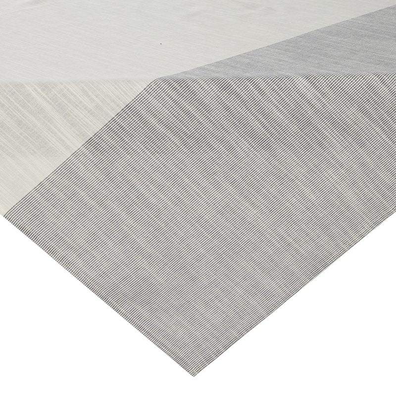 Jett Stripe Cotton Tablecloth 60" x 84" - Vanilla Dream & Grey Stone